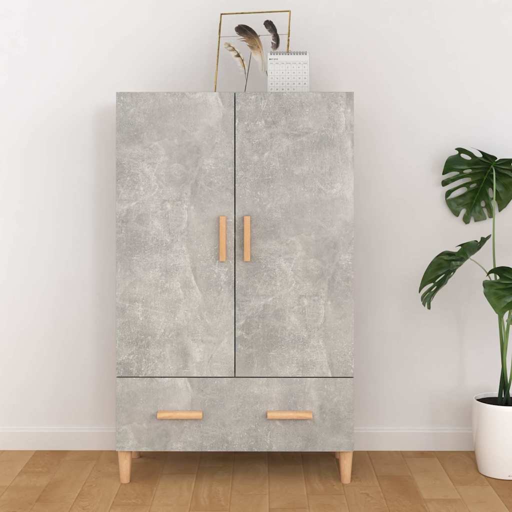 vidaXL Kaappi betoninharmaa 70x31x115 cm tekninen puu