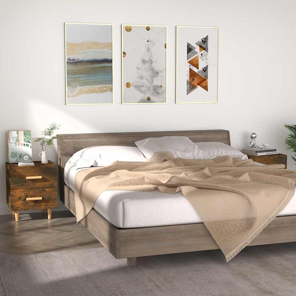 vidaXL Yöpöydät 2 kpl savutammi 40x35x47,5 cm