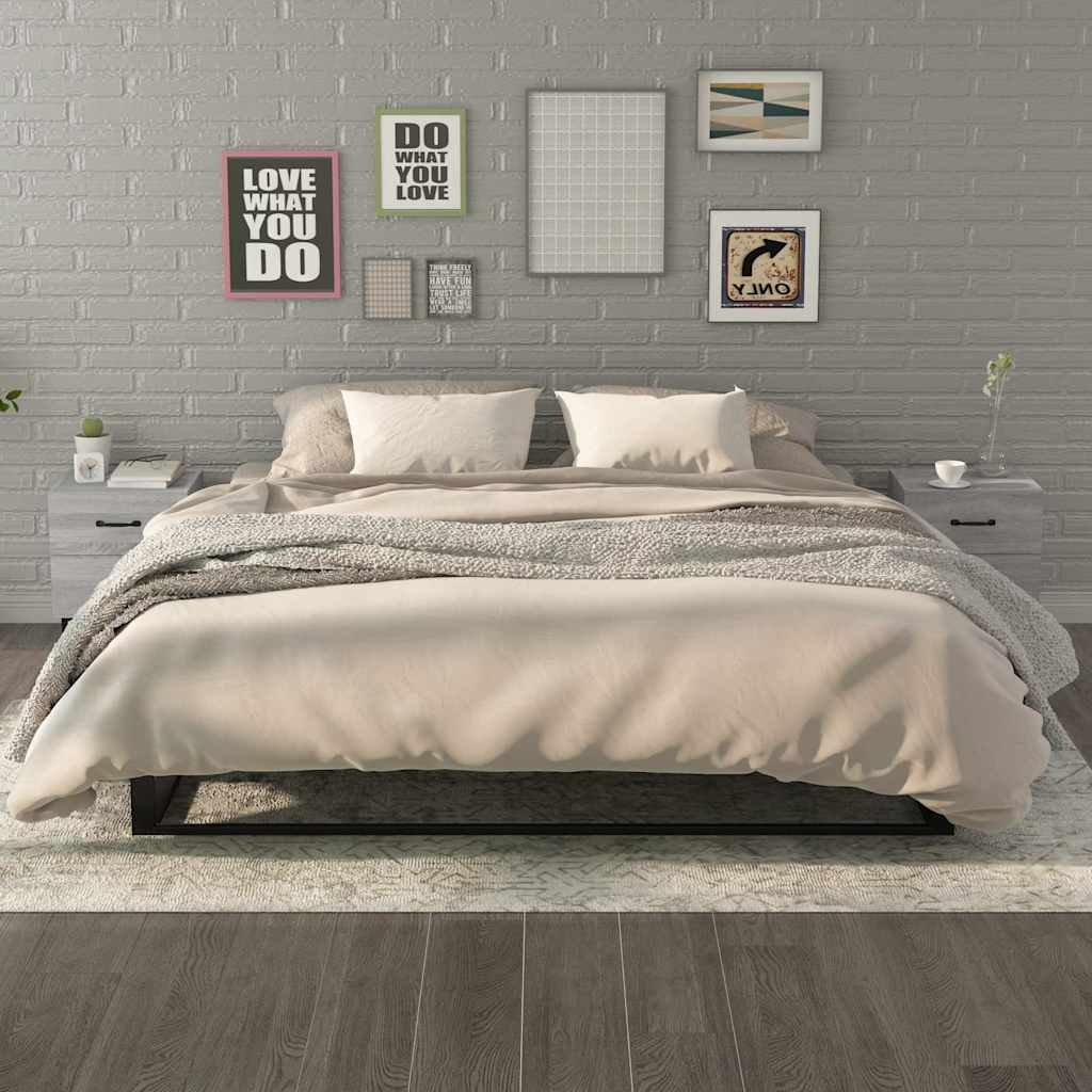 vidaXL Yöpöydät 2 kpl harmaa Sonoma 40x35x47,5 cm