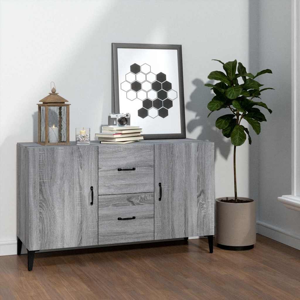 vidaXL Senkki harmaa Sonoma 100x36x60 cm tekninen puu