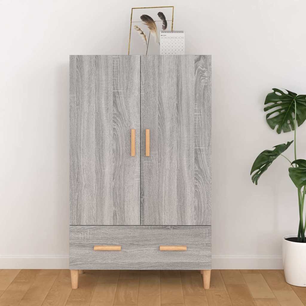 vidaXL Kaappi harmaa Sonoma 70x31x115 cm tekninen puu