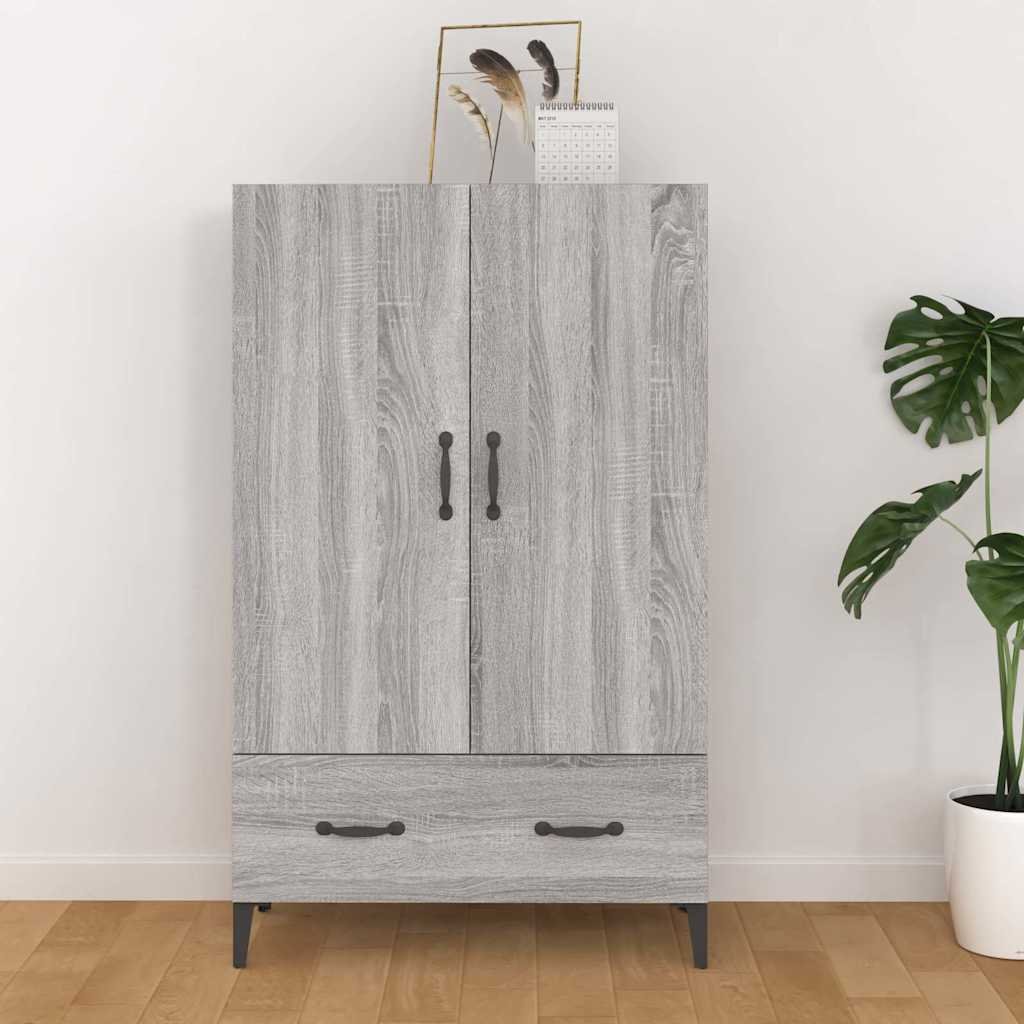 vidaXL Kaappi harmaa Sonoma 70x31x115 cm tekninen puu