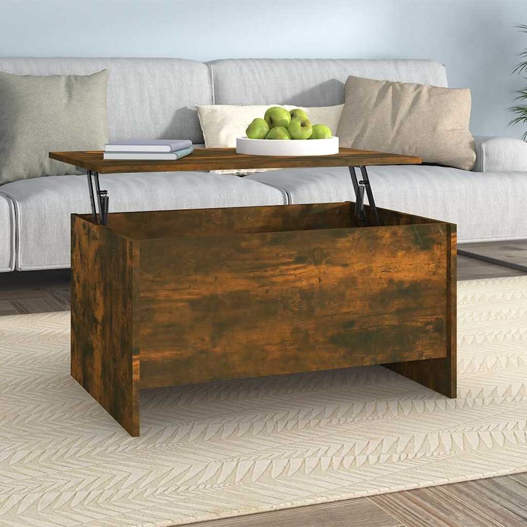 vidaXL Sohvapöytä savutammi 80x55,5x41,5 cm tekninen puu