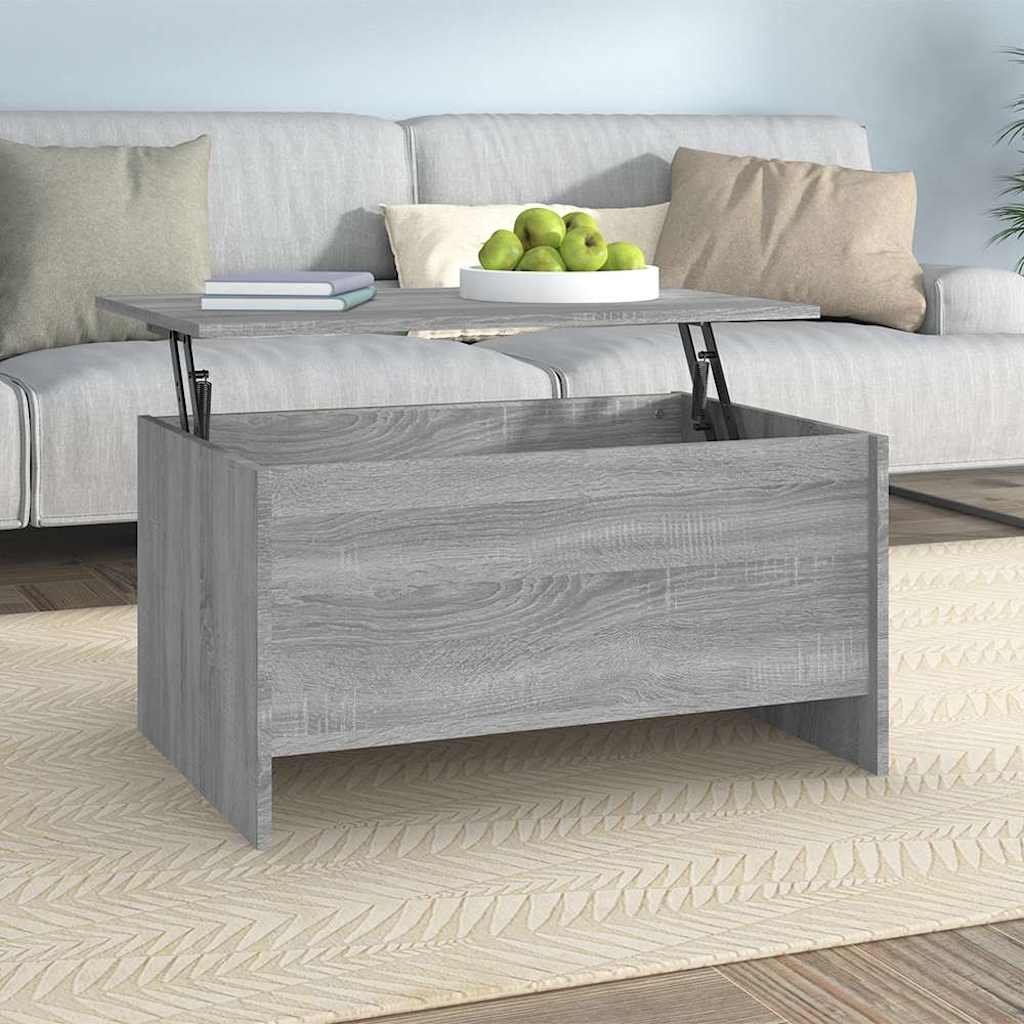 vidaXL Sohvapöytä harmaa Sonoma 80x55,5x41,5 cm tekninen puu