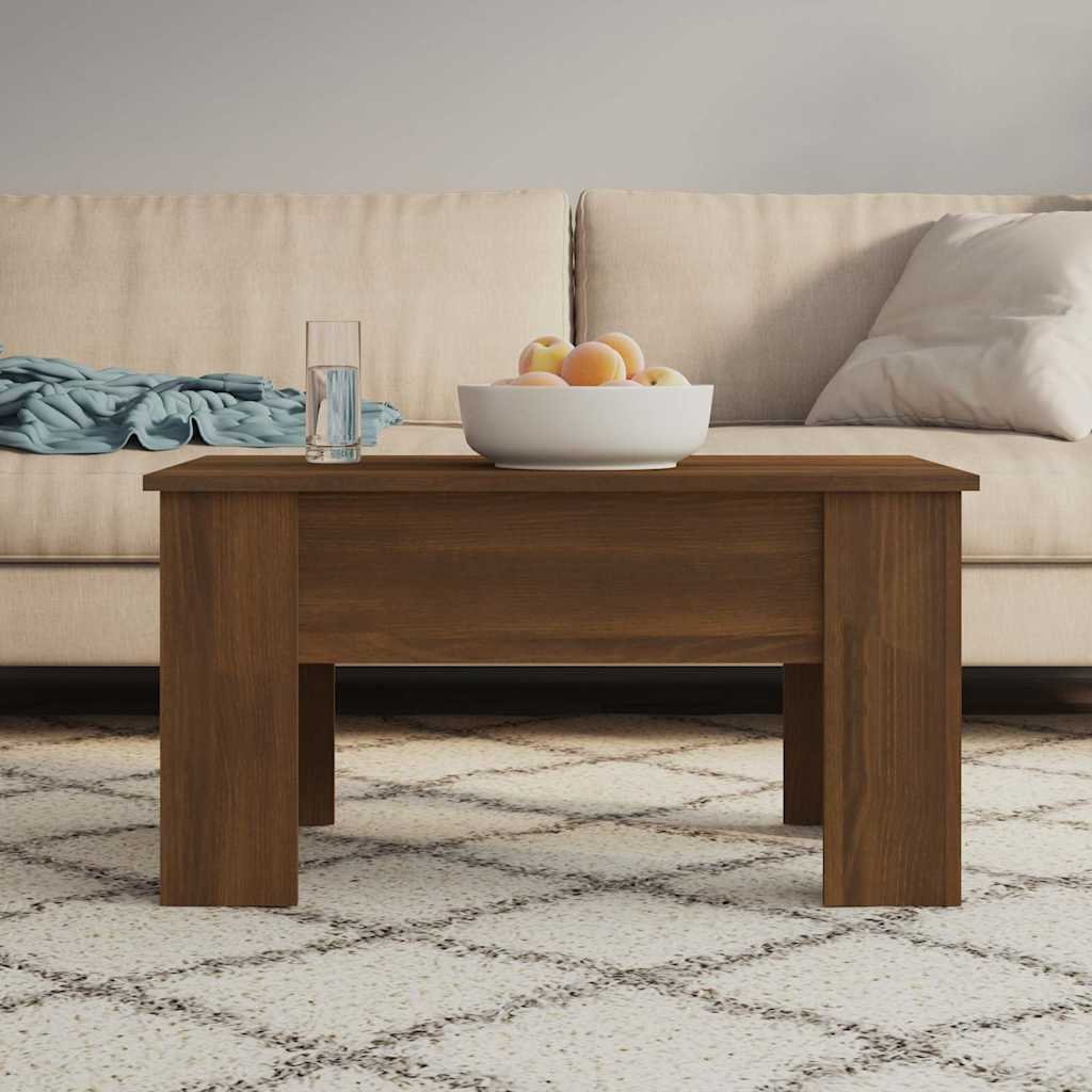vidaXL Sohvapöytä ruskea tammi 79x49x41 cm tekninen puu