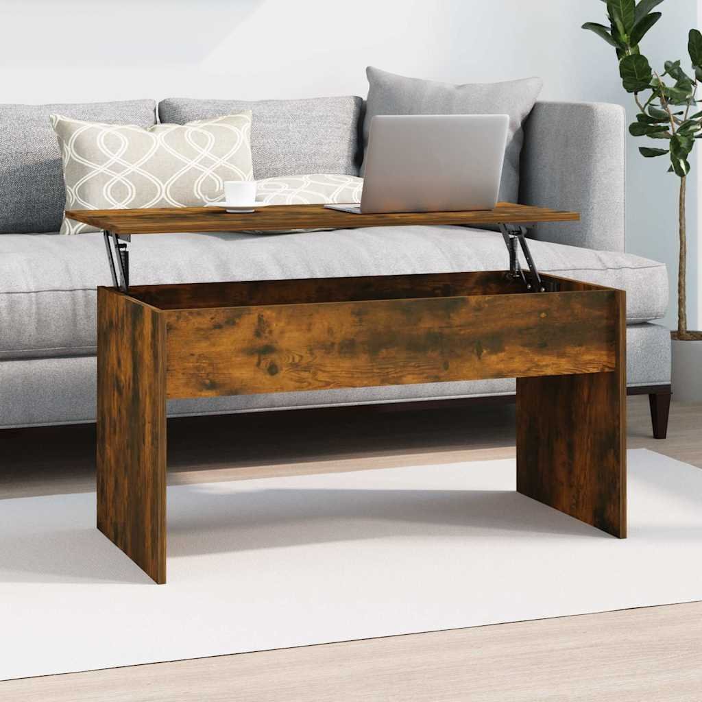 vidaXL Sohvapöytä savutammi 102x50,5x52,5 cm tekninen puu