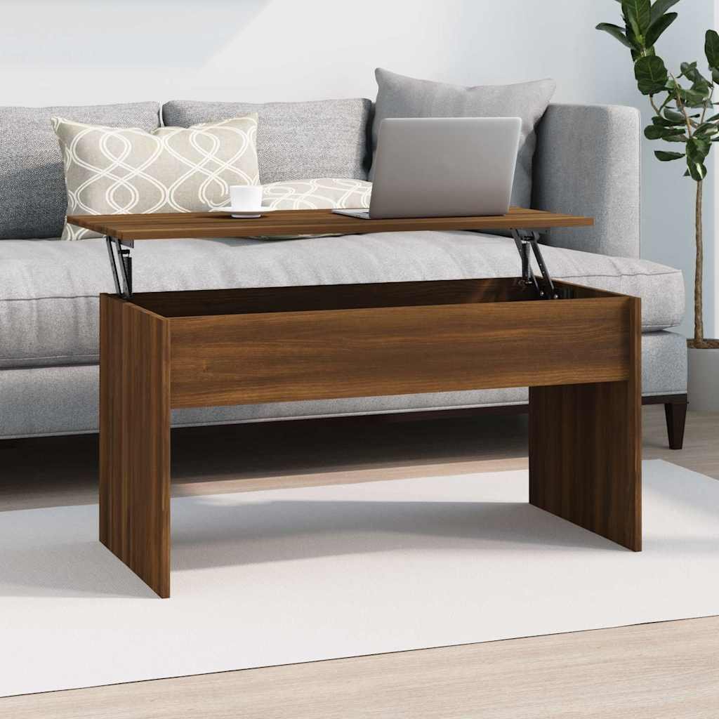 vidaXL Sohvapöytä ruskea tammi 102x50,5x52,5 cm tekninen puu