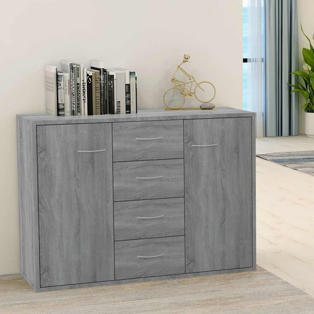vidaXL Senkki harmaa Sonoma 88x30x65 cm tekninen puu