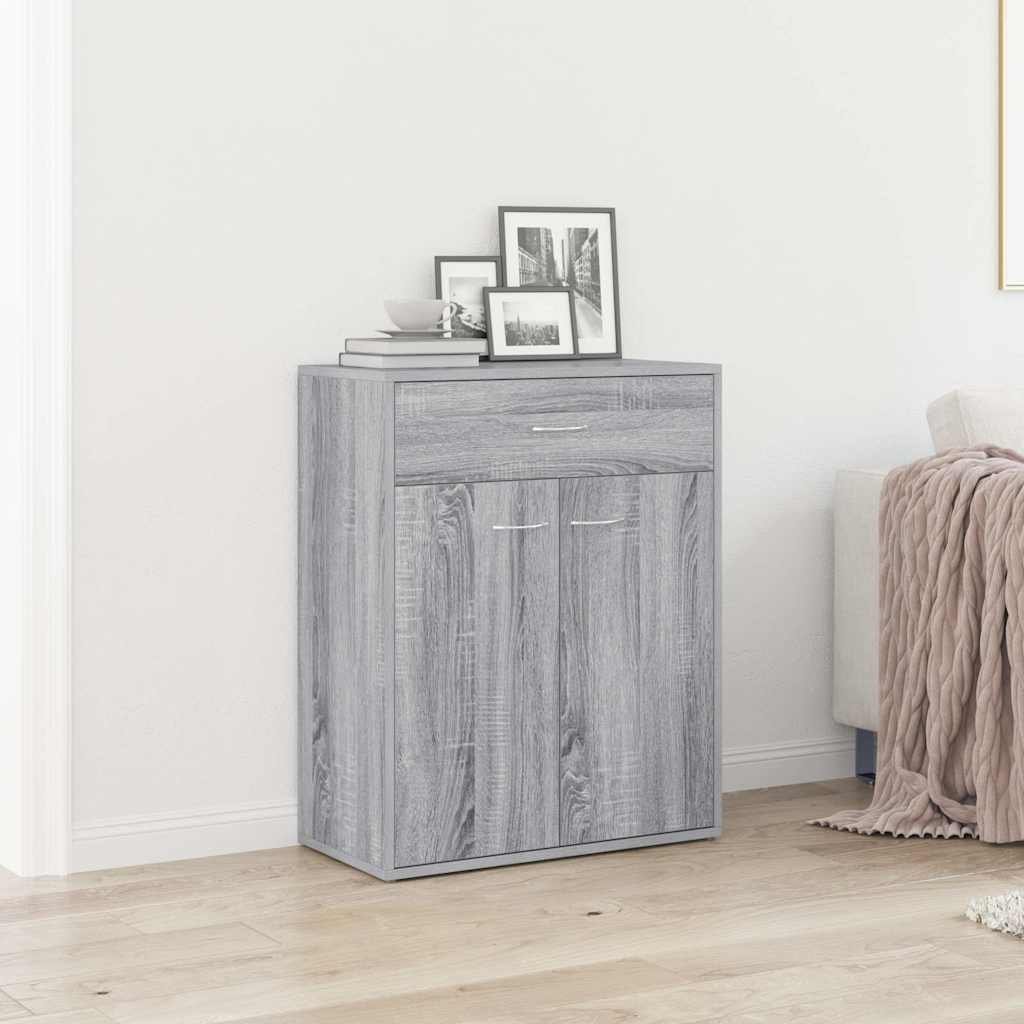 vidaXL Senkki harmaa Sonoma 60x30x75 cm tekninen puu