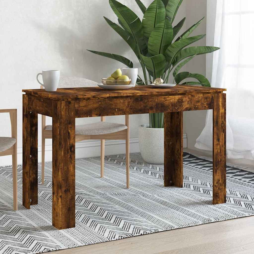 vidaXL Ruokapöytä savutammi 120x60x76 cm tekninen puu
