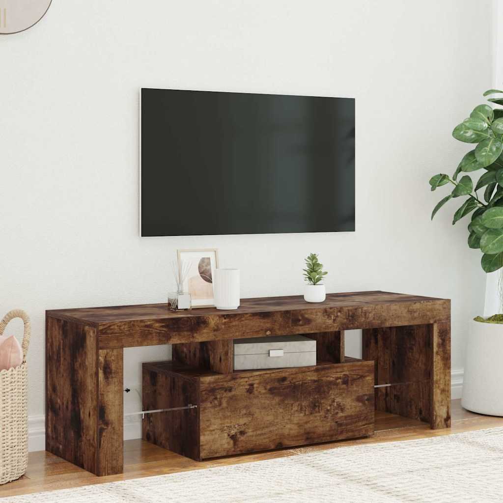 vidaXL TV-taso LED-valoilla savutammi 120x35x40 cm