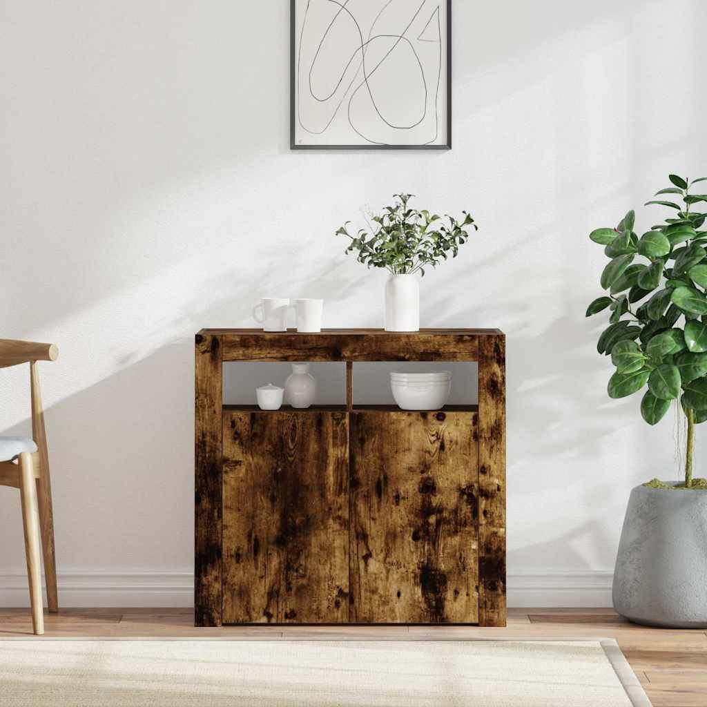 vidaXL Senkki LED-valoilla savutammi 80x35x75 cm
