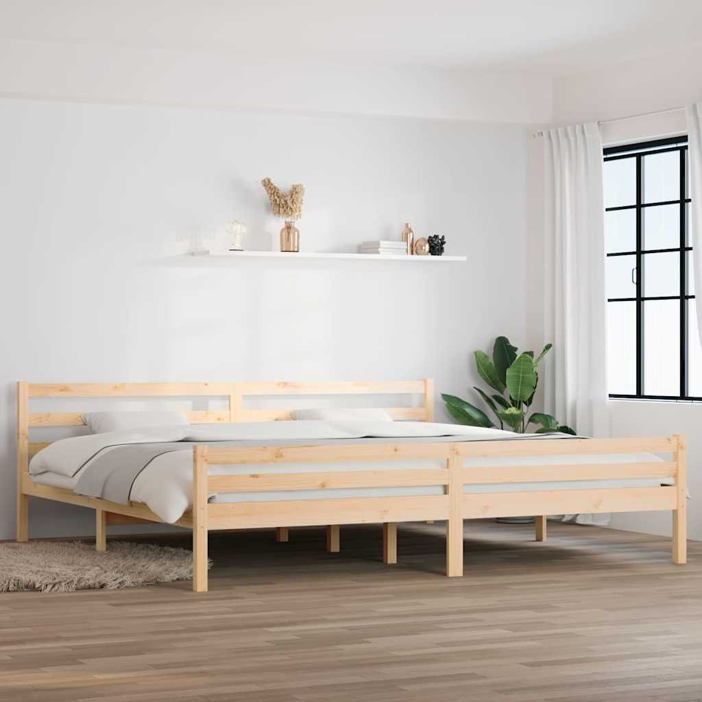 vidaXL Sängynrunko ilman patjaa massiivipuu 200x200 cm