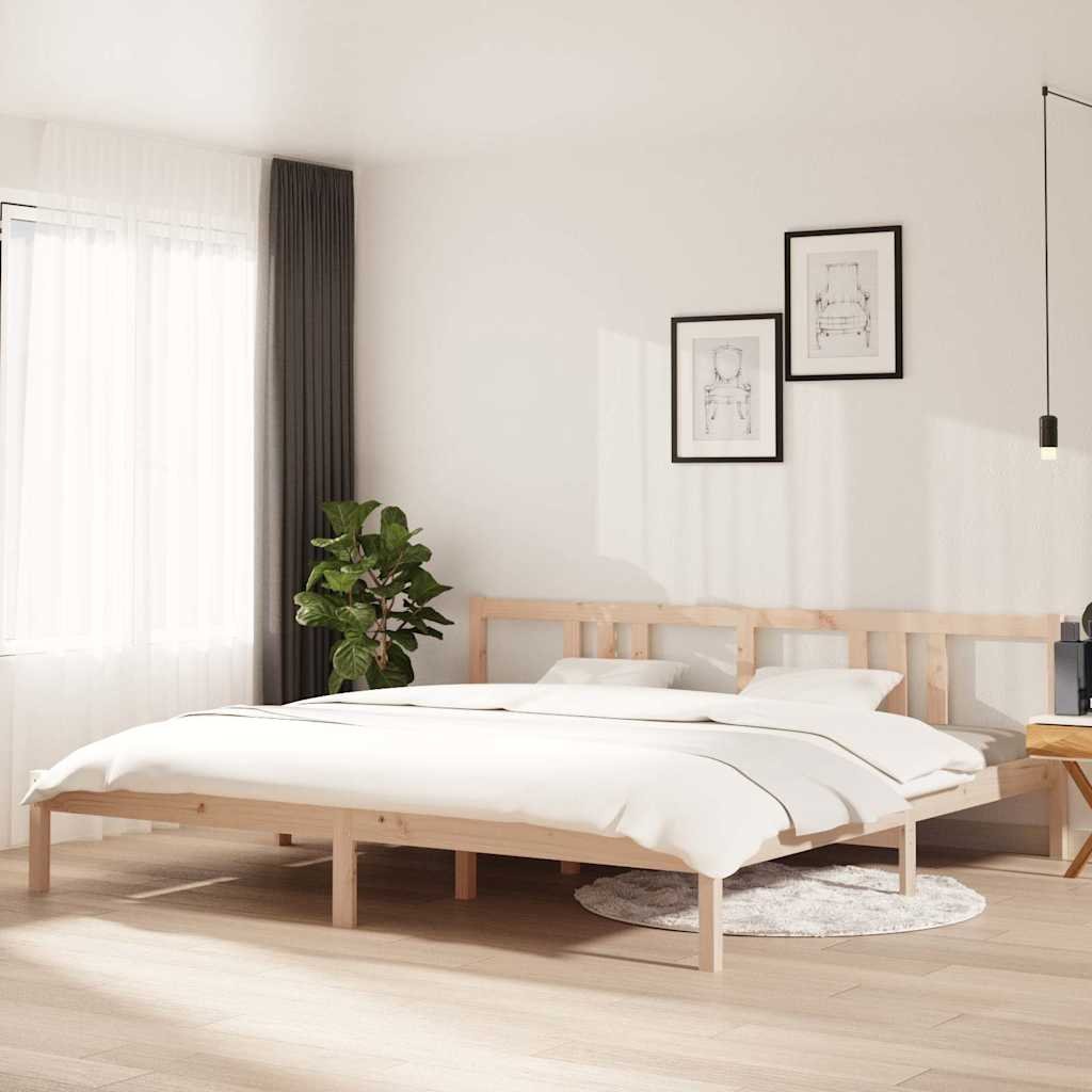 vidaXL Sängynrunko ilman patjaa massiivipuu 200x200 cm
