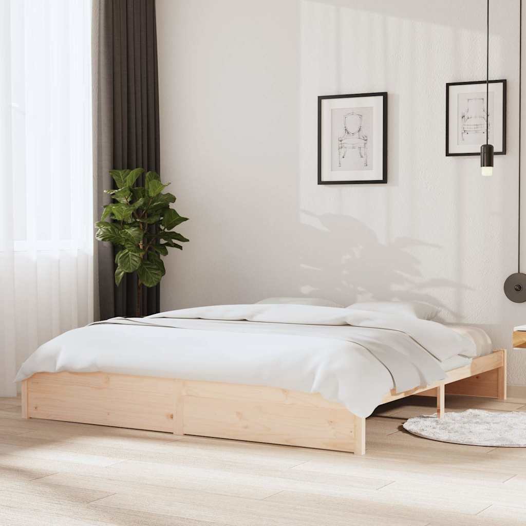 vidaXL Sängynrunko ilman patjaa massiivipuu 200x200 cm