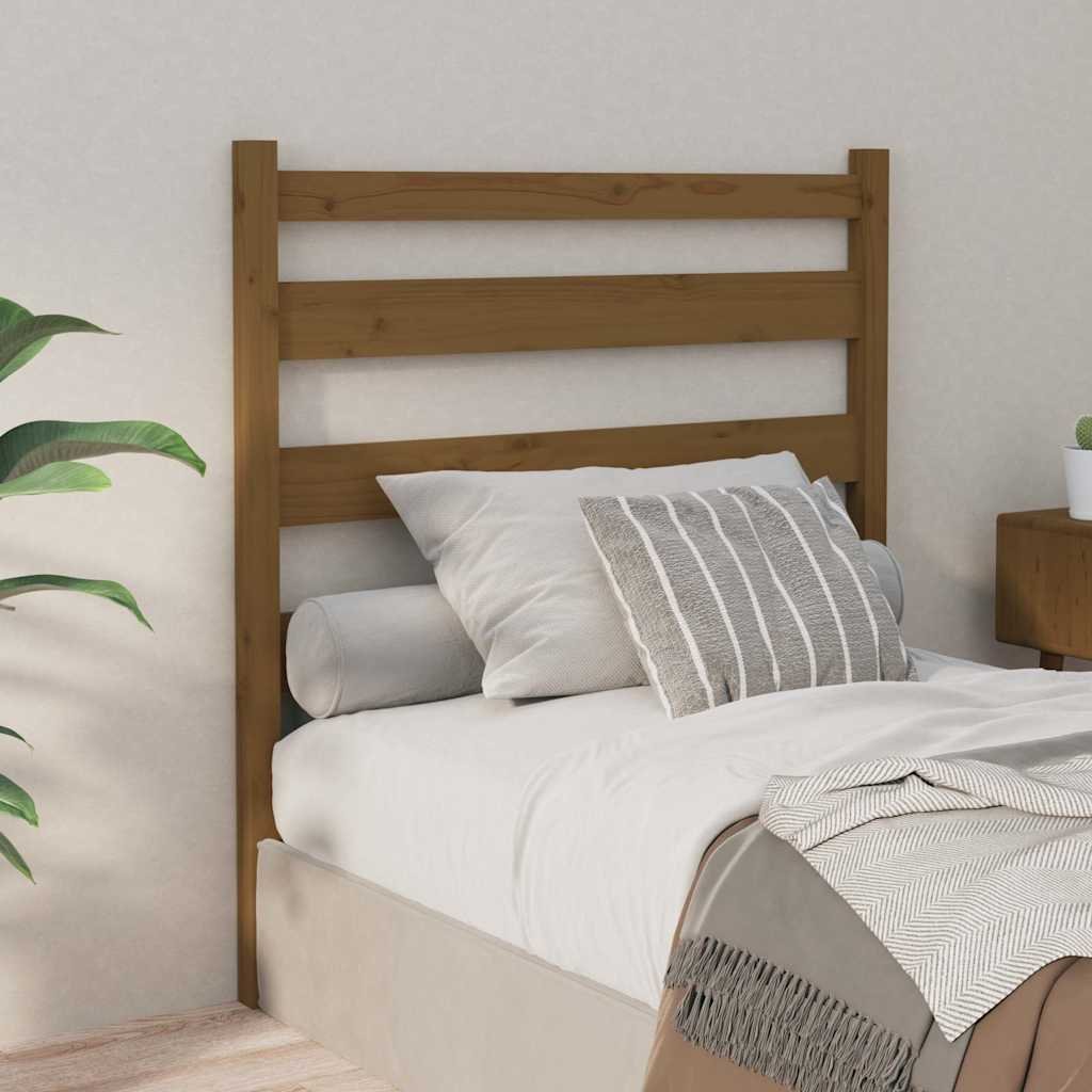 vidaXL Sängynpääty hunajanruskea 106x4x100 cm täysi mänty