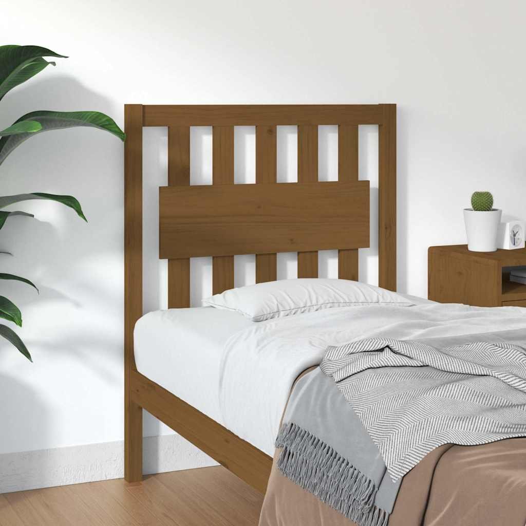 vidaXL Sängynpääty hunajanruskea 80,5x4x100 cm täysi mänty