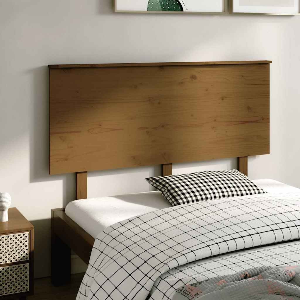 vidaXL Sängynpääty hunajanruskea 139x6x82,5 cm täysi mänty