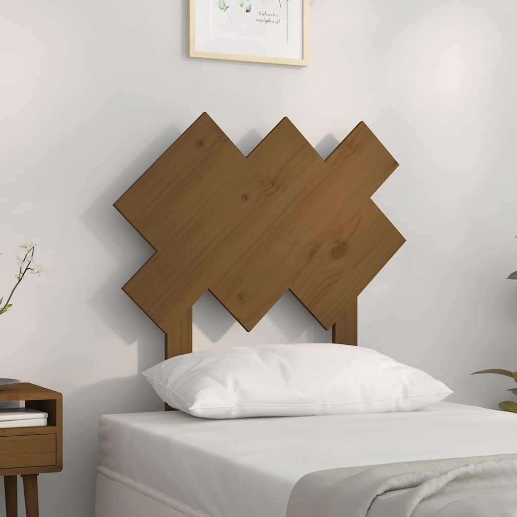 vidaXL Sängynpääty hunajanruskea 72,5x3x81 cm täysi mänty