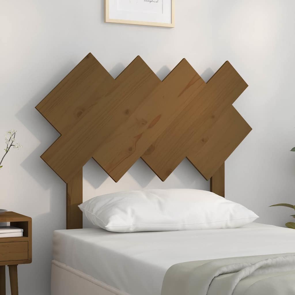 vidaXL Sängynpääty hunajanruskea 92x3x81 cm täysi mänty