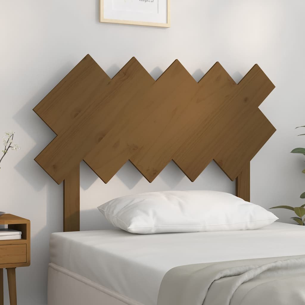 vidaXL Sängynpääty hunajanruskea 104x3x80,5 cm täysi mänty