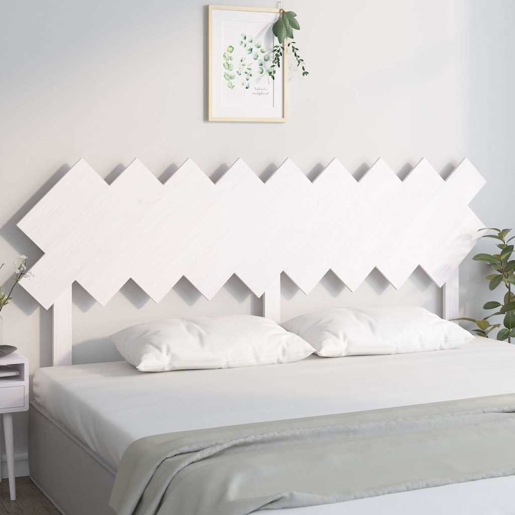 vidaXL Sängynpääty valkoinen 178x3x80,5 cm täysi mänty