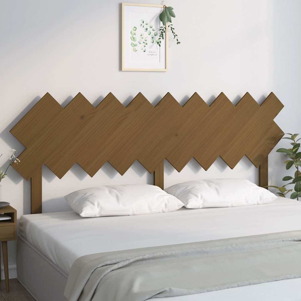 vidaXL Sängynpääty hunajanruskea 178x3x80,5 cm täysi mänty