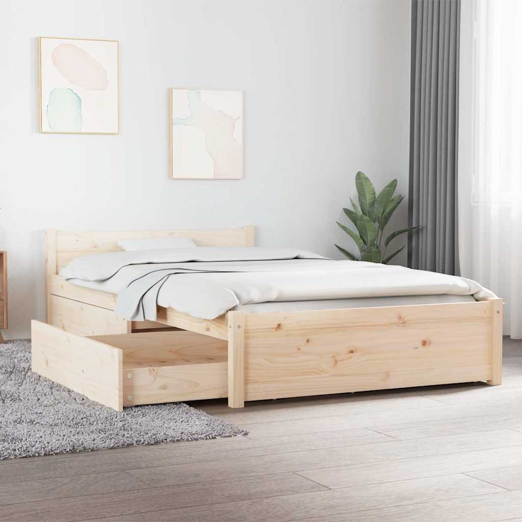 vidaXL Sängynrunko laatikoilla 90x200 cm