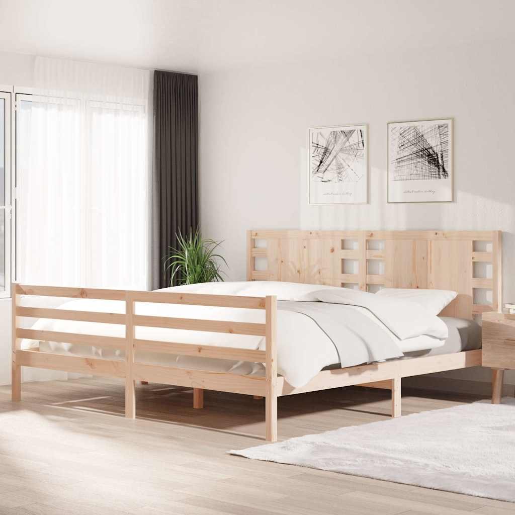 vidaXL Sänky ilman patjaa 200x200 cm täysi mänty