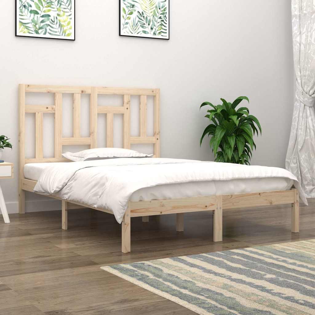 vidaXL Sänky patjalla 120x200 cm täysi mänty