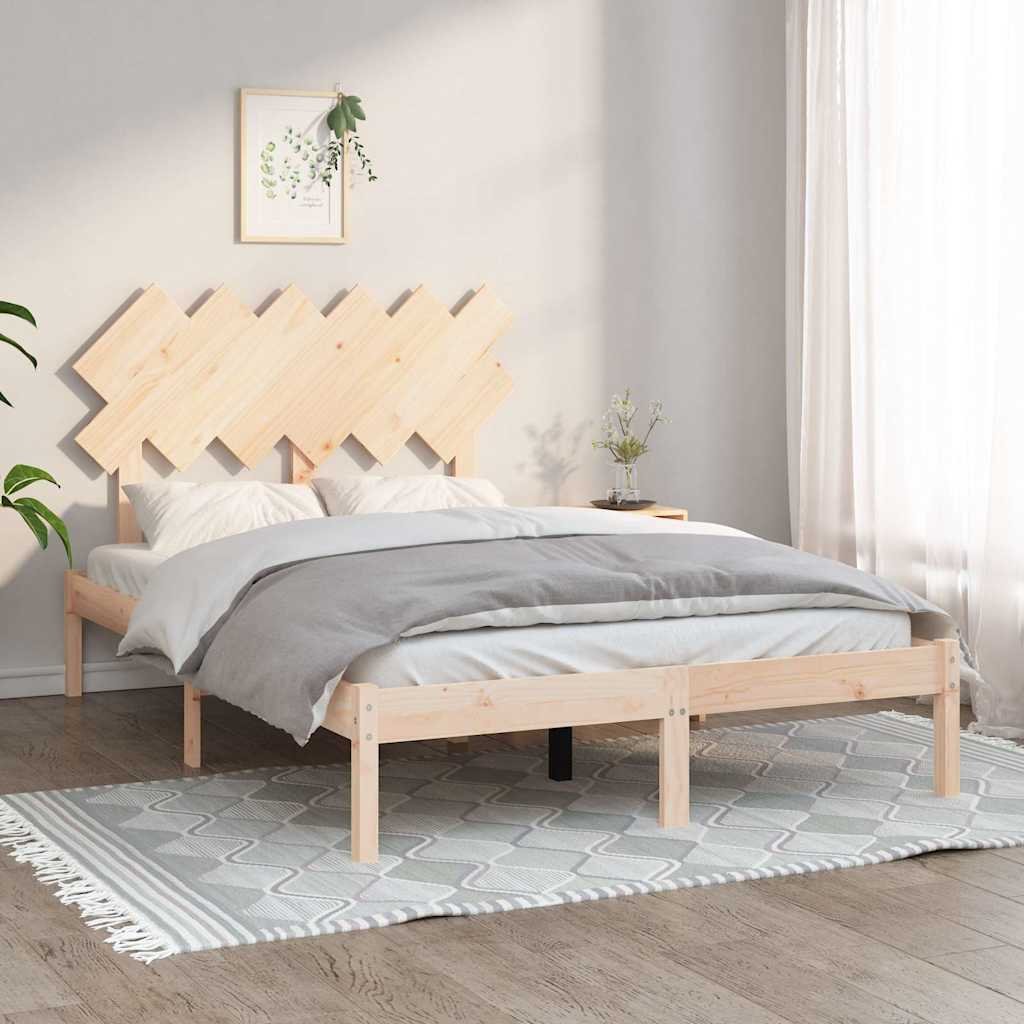 vidaXL Sängynrunko 135x190 cm Double täysi puu