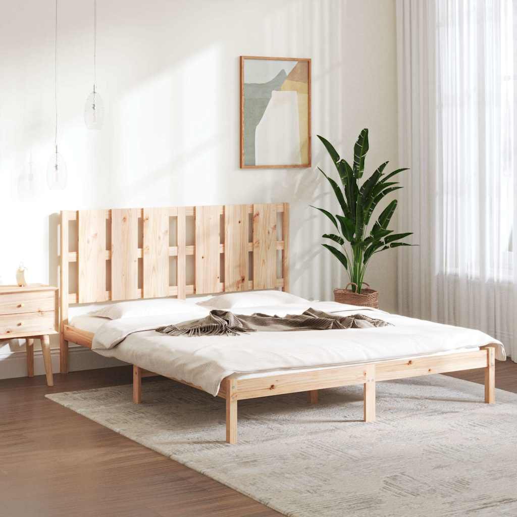 vidaXL Sängynrunko täysi mänty 150x200 cm King Size