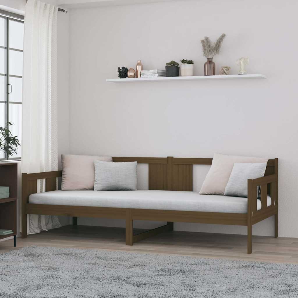 vidaXL Sohvasänky hunajanruskea täysi mänty 90x190 cm