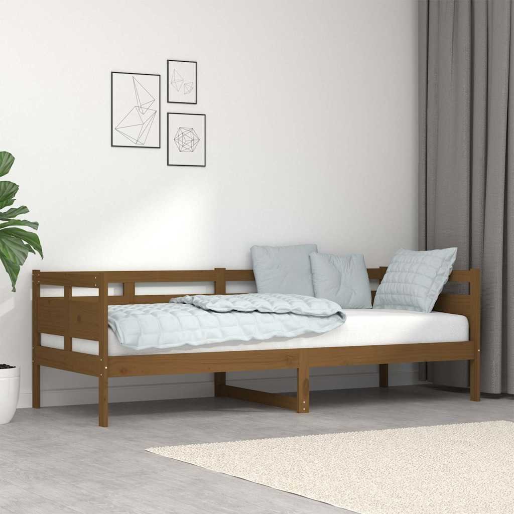 vidaXL Sohvasänky hunajanruskea täysi mänty 80x200 cm