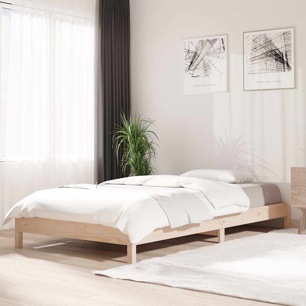 vidaXL Pinottava sänky 75x190 cm täysi mänty