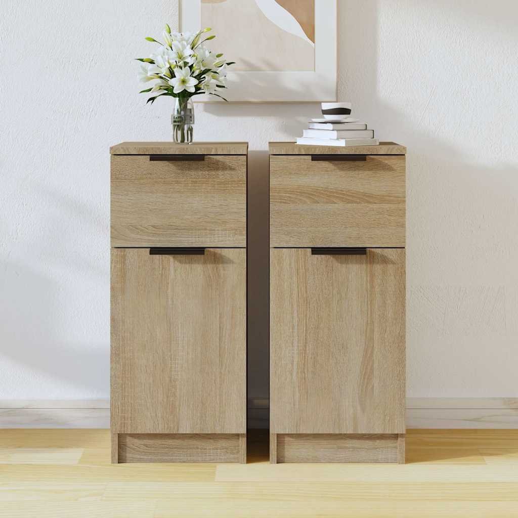 vidaXL Senkit 2 kpl Sonoma-tammi 30x30x70 cm tekninen puu