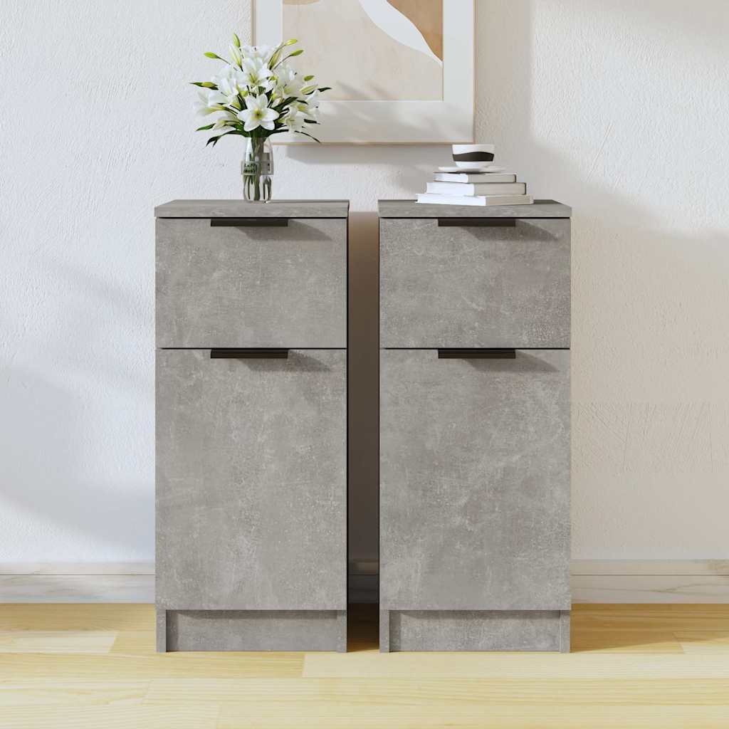 vidaXL Senkit 2 kpl betoninharmaa 30x30x70 cm tekninen puu