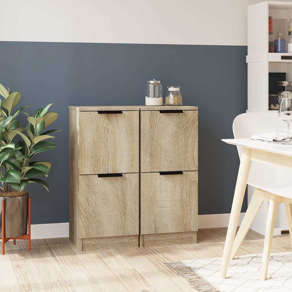 vidaXL Senkit 2 kpl Sonoma-tammi 30x30x70 cm tekninen puu