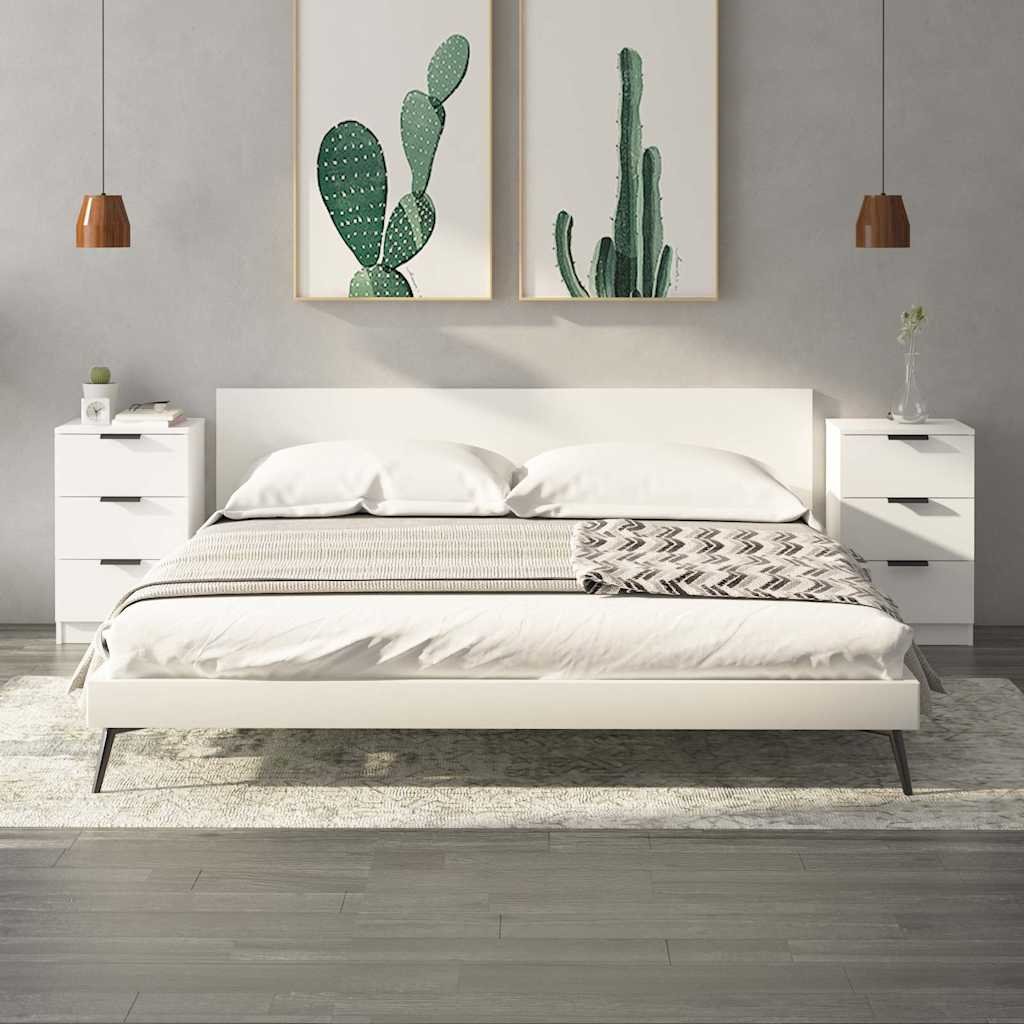 vidaXL Yöpöydät 2 kpl valkoinen 40x36x65 cm