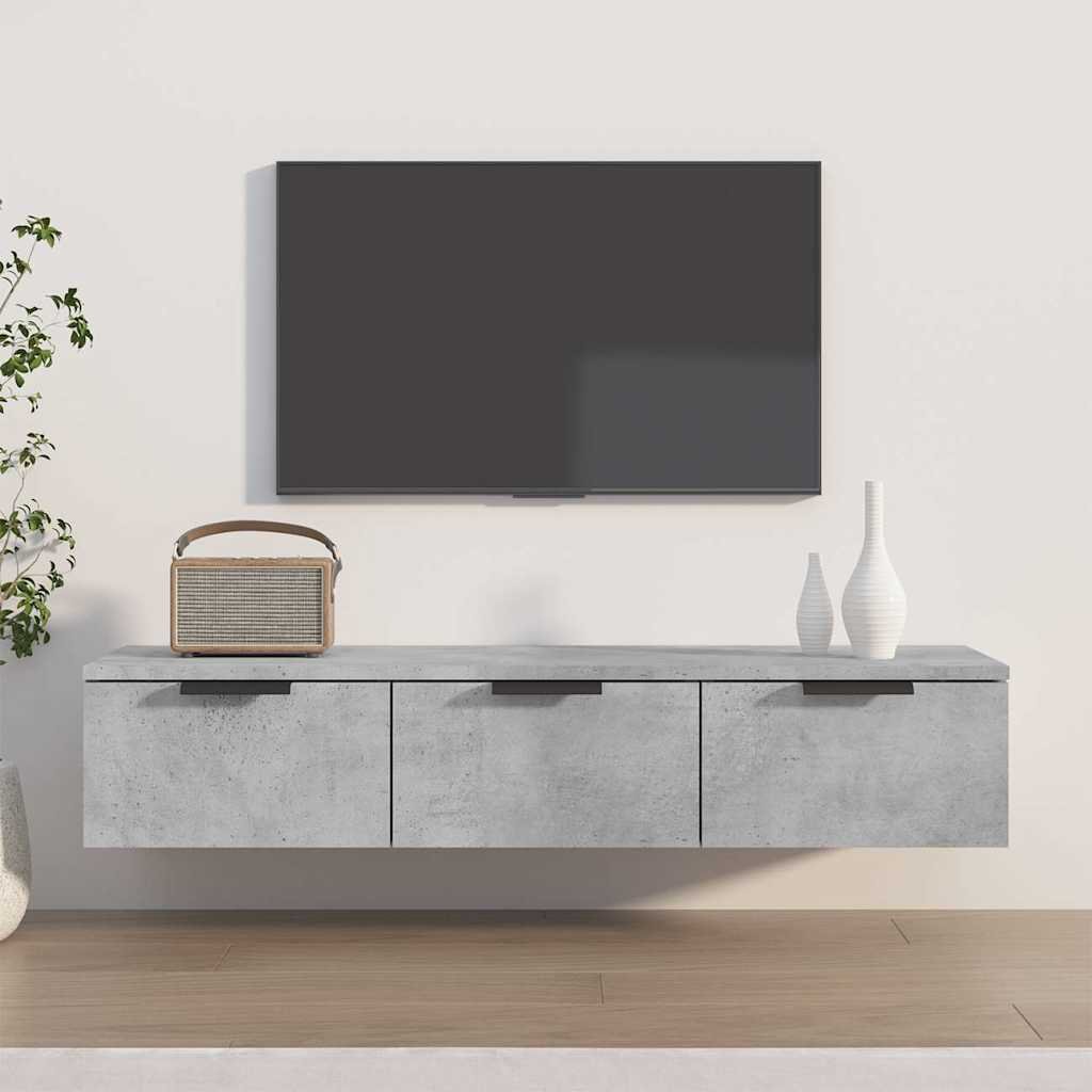 vidaXL Seinäkaappi betoninharmaa 102x30x20 cm tekninen puu
