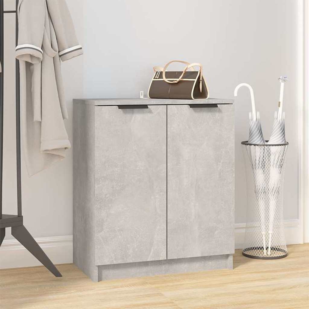vidaXL Kenkäkaappi betoninharmaa 59x35x70 cm tekninen puu