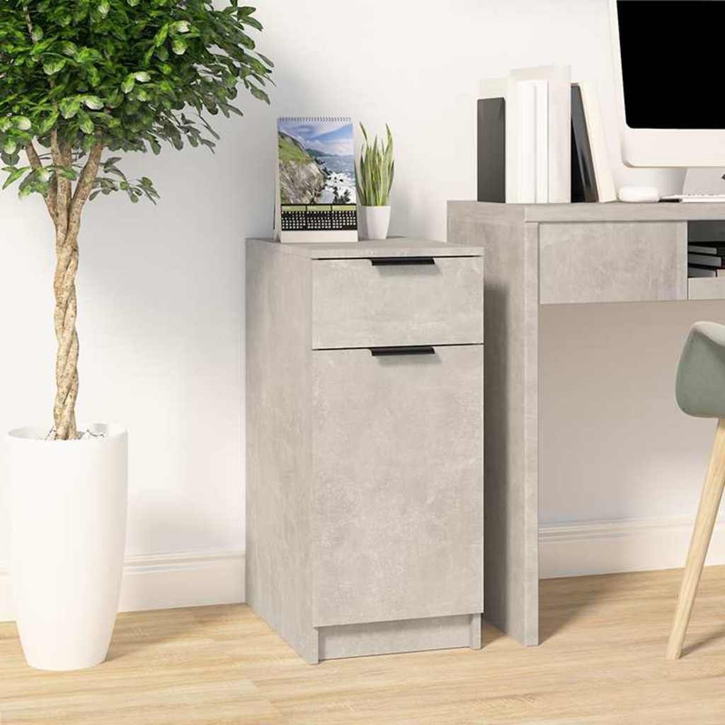vidaXL Pöytäkaappi betoninharmaa 33,5x50x75 cm tekninen puu