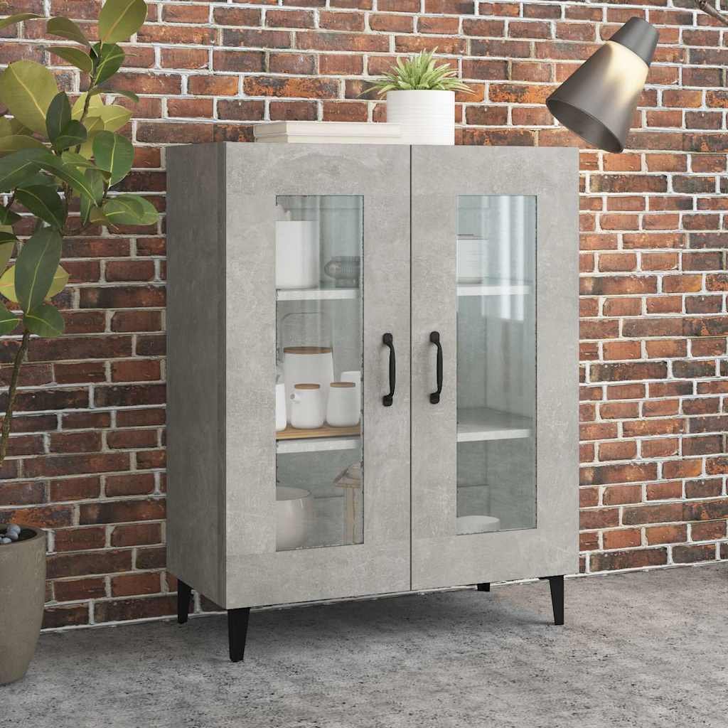 vidaXL Senkki betoninharmaa 69,5x34x90 cm tekninen puu