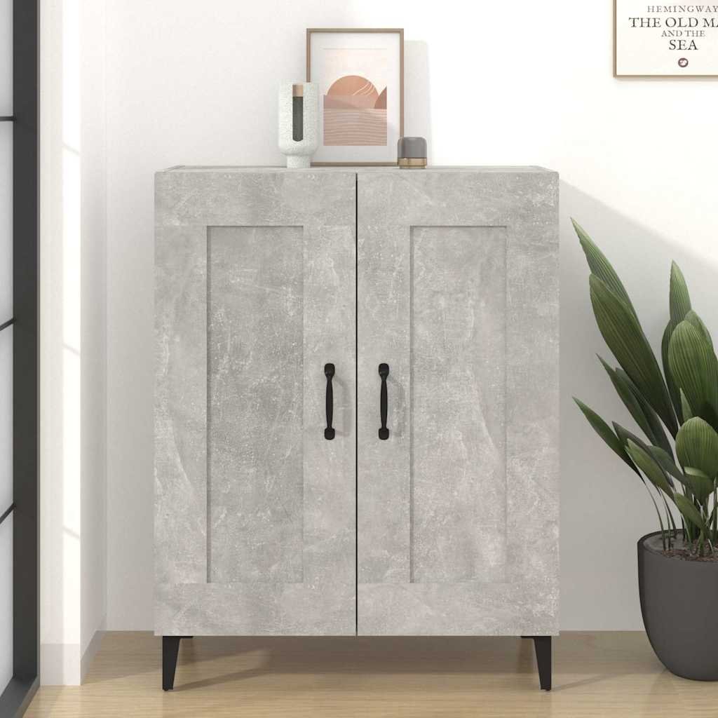 vidaXL Senkki betoninharmaa 69,5x34x90 cm tekninen puu