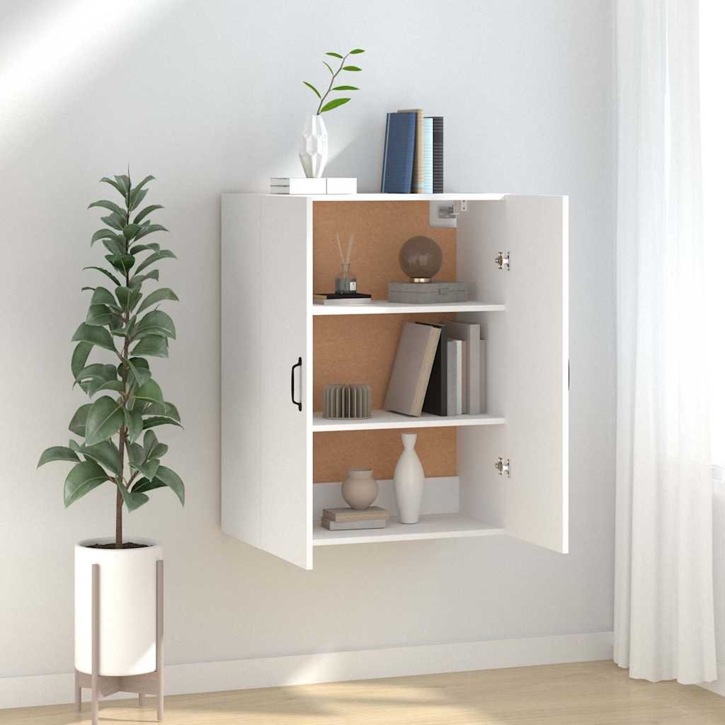 vidaXL Riippuva kaappi valkoinen 69,5x34x90 cm tekninen puu