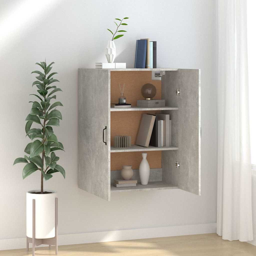 vidaXL Riippuva kaappi betoninharmaa 69,5x34x90 cm tekninen puu