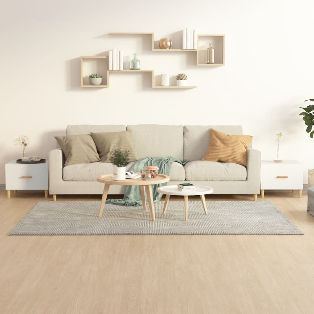 vidaXL Sohvapöydät 2 kpl valkoinen 50x50x40 cm tekninen puu