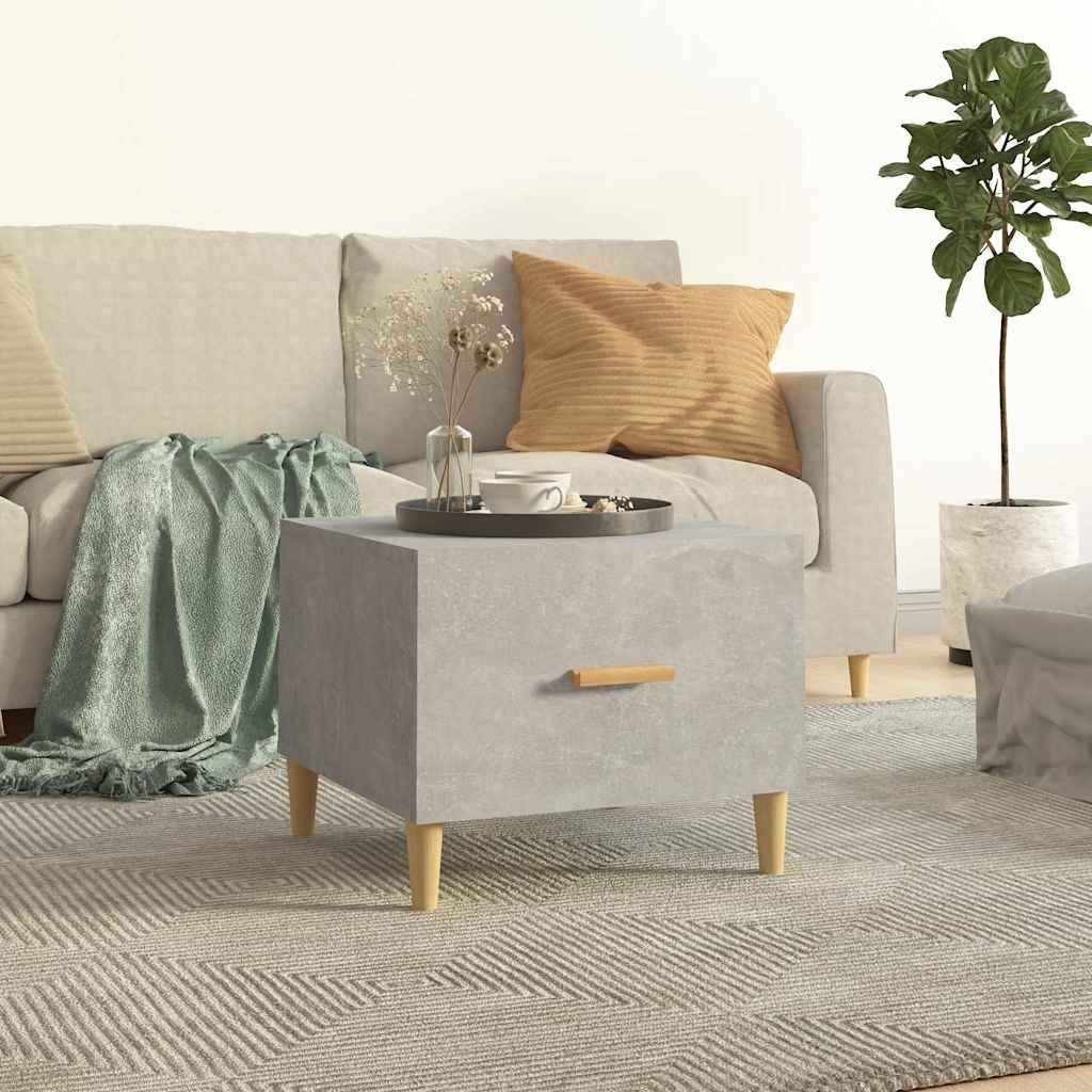 vidaXL Sohvapöytä betoninharmaa 50x50x40 cm tekninen puu
