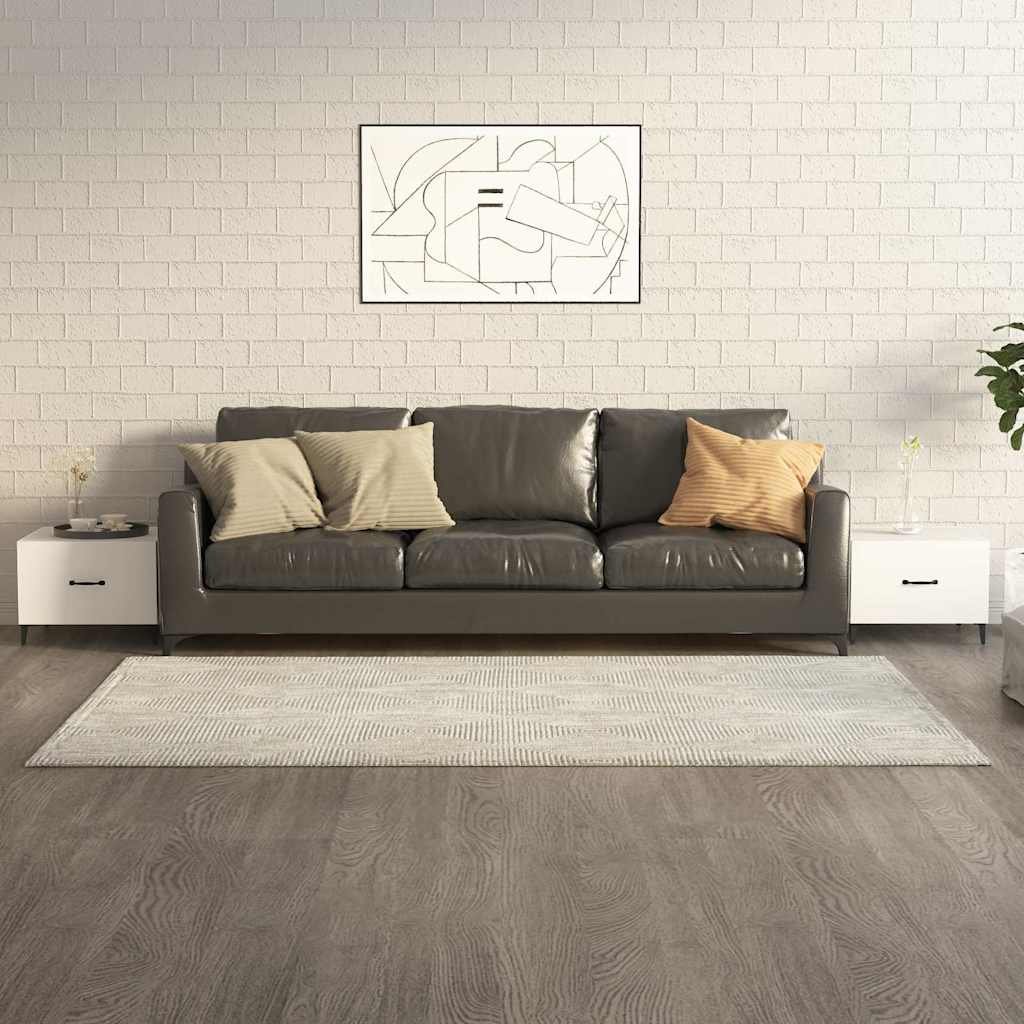 vidaXL Sohvapöytä metallijaloilla 2 kpl valkoinen 50x50x40 cm