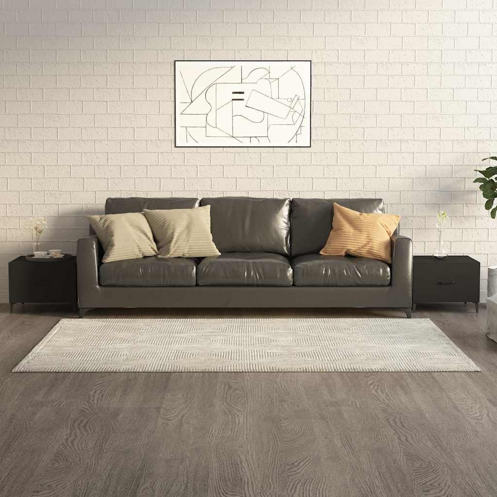 vidaXL Sohvapöytä metallijaloilla 2 kpl musta 50x50x40 cm
